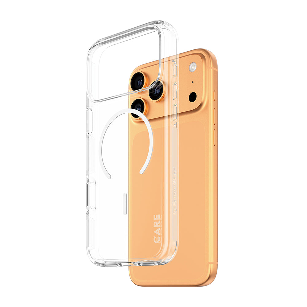 MagSafe-kotelo Apple iPhone 17 Pro Maxille, PanzerGlass, Care Urban Explorer, Valkoinen Läpinäkyvä