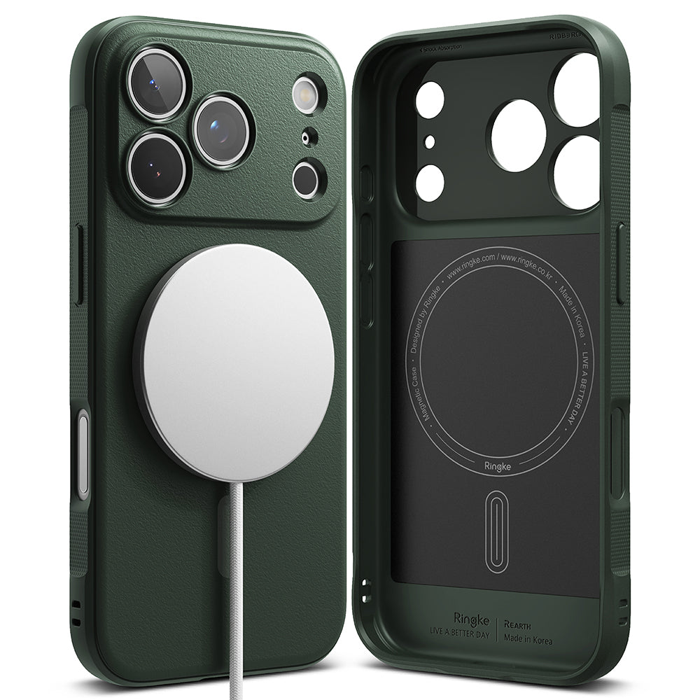 MagSafe-kotelo Apple iPhone 17 Pro Maxille, Ringke, Onyx, Tummanvihreä