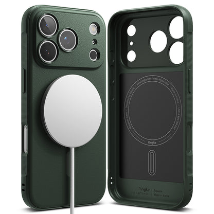 MagSafe-kotelo Apple iPhone 17 Pro Maxille, Ringke, Onyx, Tummanvihreä