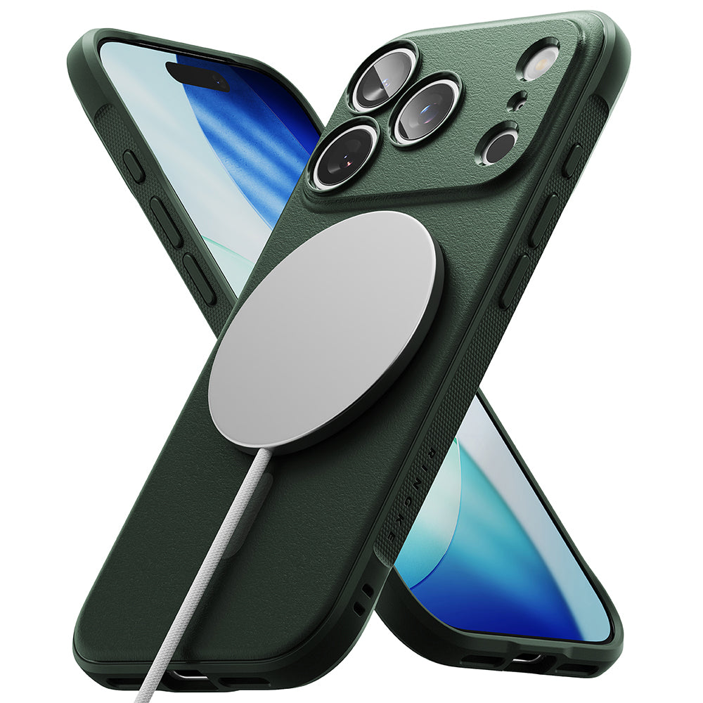 MagSafe-kotelo Apple iPhone 17 Pro Maxille, Ringke, Onyx, Tummanvihreä