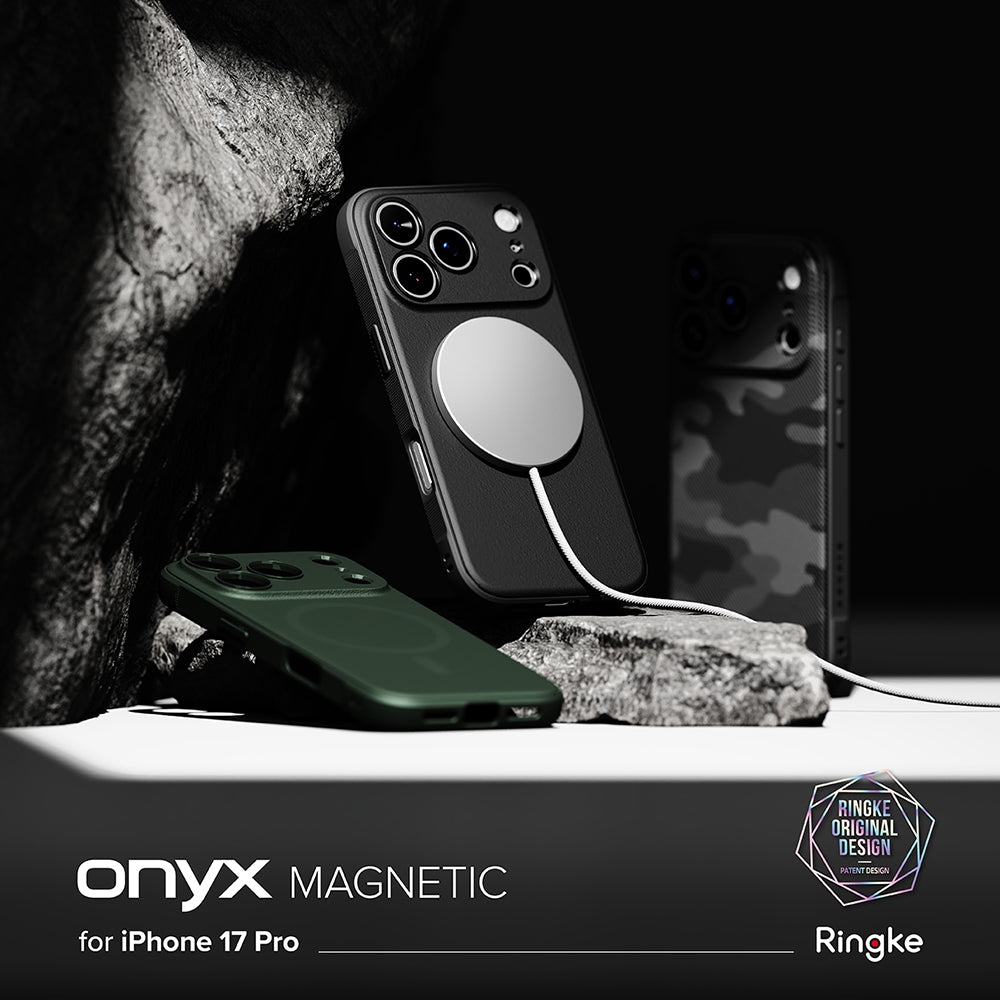 MagSafe-kotelo Apple iPhone 17 Pro Maxille, Ringke, Onyx, Tummanvihreä