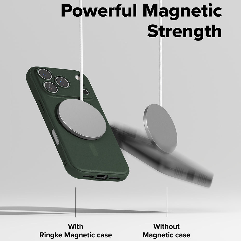 MagSafe-kotelo Apple iPhone 17 Pro Maxille, Ringke, Onyx, Tummanvihreä