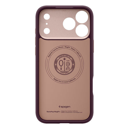 MagSafe-kotelo Apple iPhone 17 Pro Maxille, Spigen, Caseology Nano Pop, Viininpunainen
