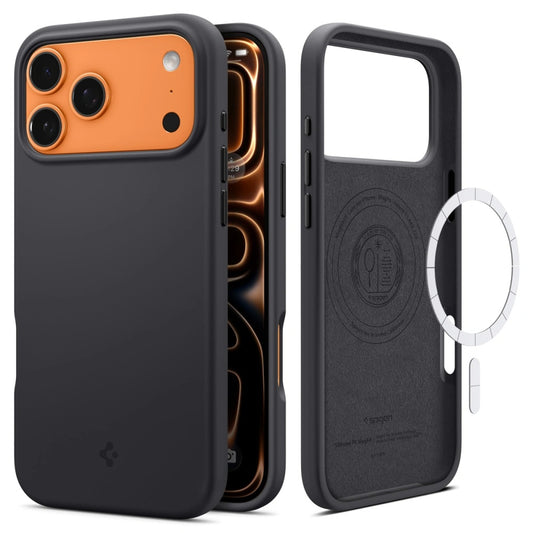 MagSafe-kotelo Apple iPhone 17 Pro Maxille, Spigen, Silicone Fit, Musta