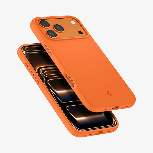 MagSafe-kuori Apple iPhone 17 Pro Maxille, Spigen, Silicone Fit, Oranssi