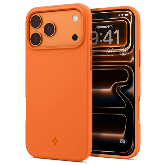 MagSafe-kuori Apple iPhone 17 Pro Maxille, Spigen, Silicone Fit, Oranssi