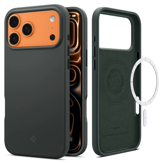 MagSafe-kotelo Apple iPhone 17 Pro Maxille, Spigen, Silicone Fit, Vihreä