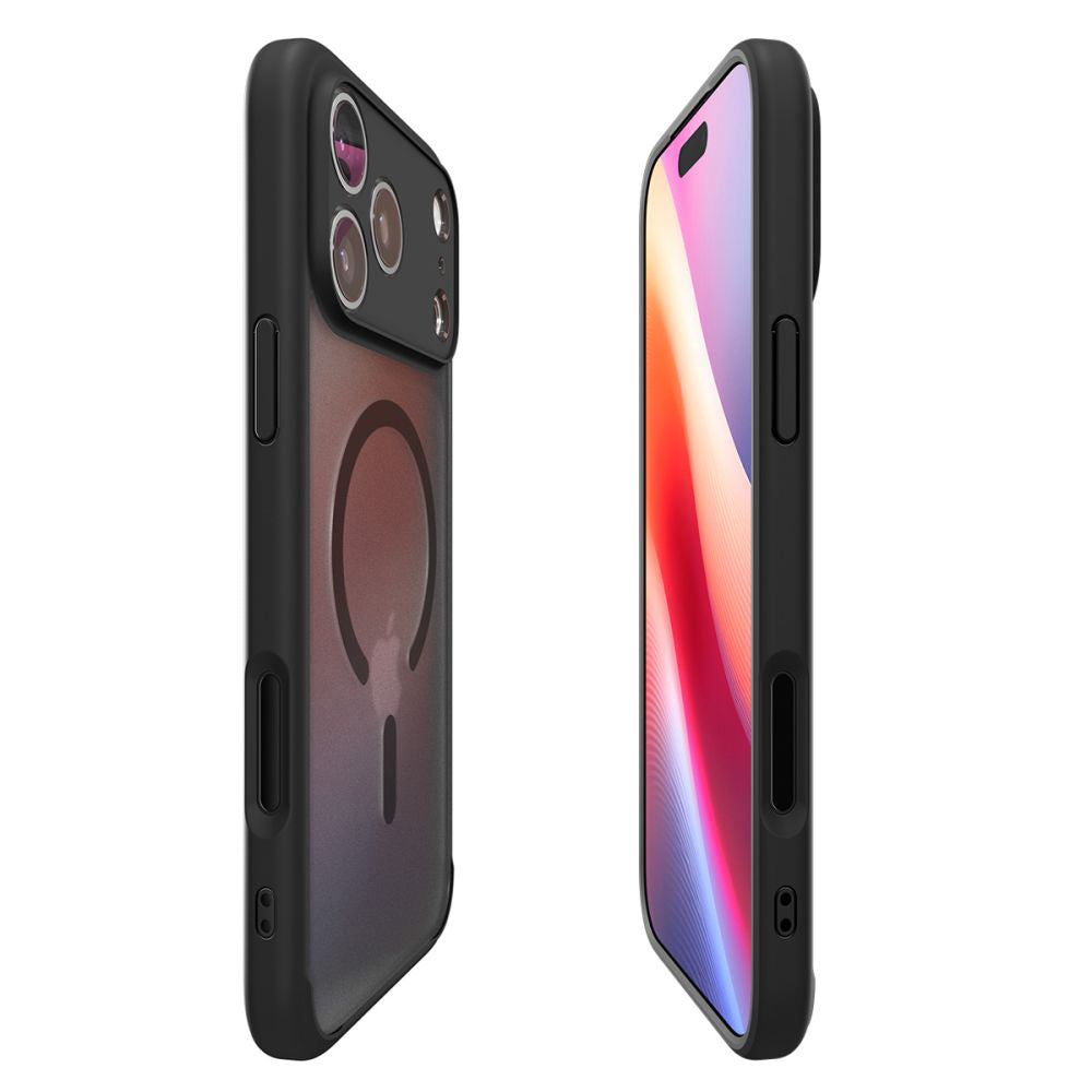 MagSafe-kotelo Apple iPhone 17 Pro Maxille, Spigen, Ultra Hybrid, Satinoitu Musta