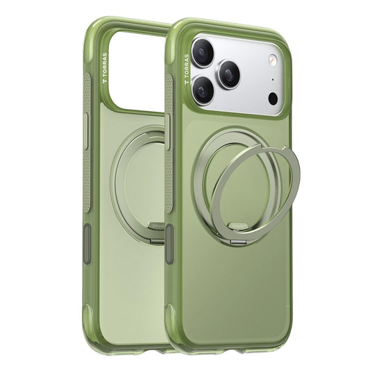 MagSafe-kuori Apple iPhone 17 Pro Maxille, Torras, Ostand O3 Air, Vihreä satiini