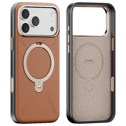 MagSafe-kotelo Apple iPhone 17 Pro Maxille, Torras, QPRO Leather, Ruskea