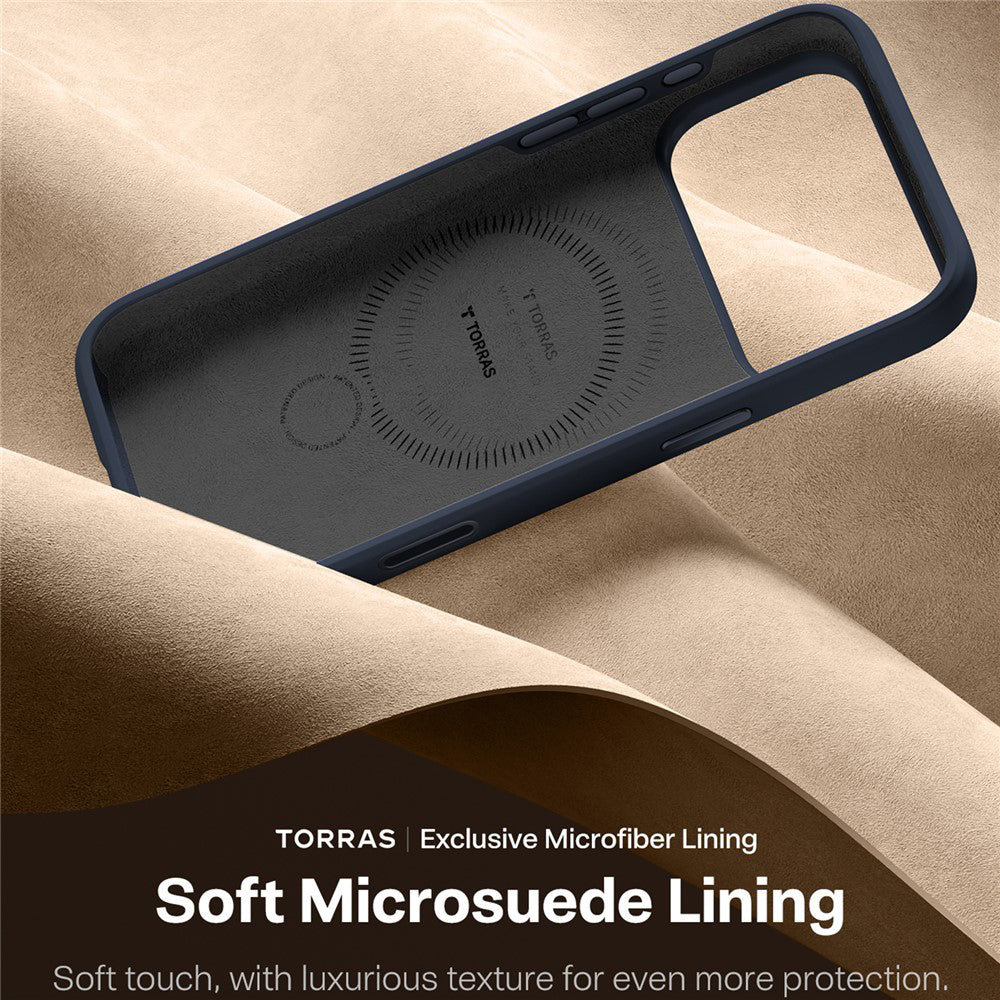 MagSafe-kotelo Apple iPhone 17 Pro Maxille, Torras, QPRO Silicone, Sininen
