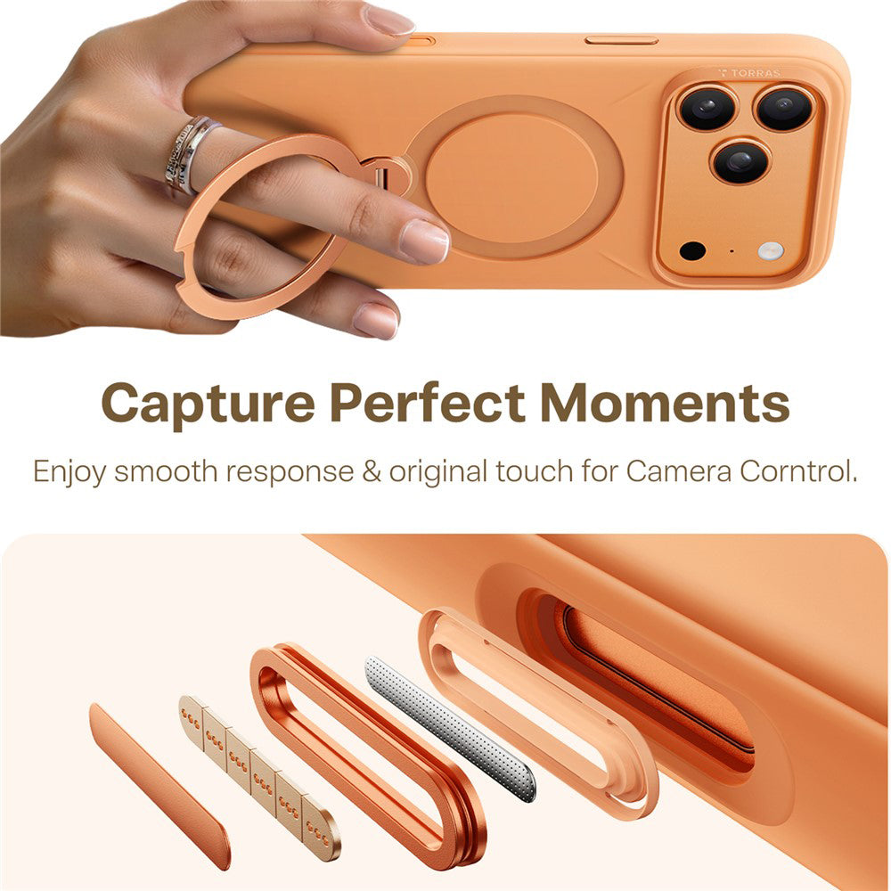 MagSafe-kotelo Apple iPhone 17 Pro Maxille, Torras, QPRO Silicone, Oranssi