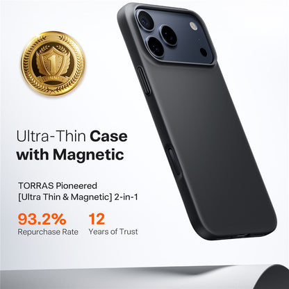 MagSafe-kotelo Apple iPhone 17 Pro Maxille, Torras, SlimFit, Musta
