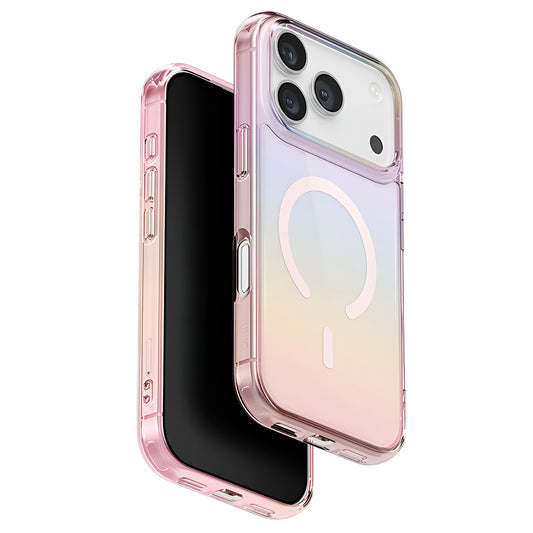 MagSafe-kotelo Apple iPhone 17 Pro Maxille, UNIQ, Iridescia MagClick, Pastellinsininen