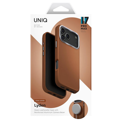 MagSafe-kuori Apple iPhone 17 Pro Maxille, UNIQ, Lyden Leatherette, Ruskea