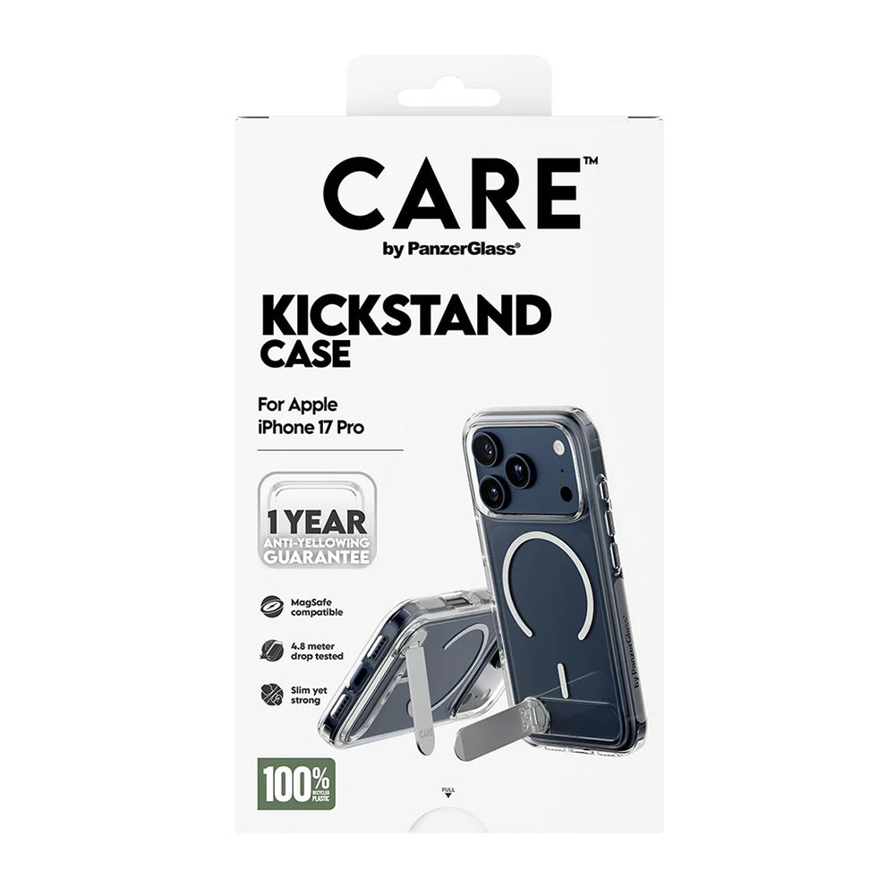 MagSafe-kotelo Apple iPhone 17 Prolle, PanzerGlass, Care Feature Kickstand, Läpinäkyvä