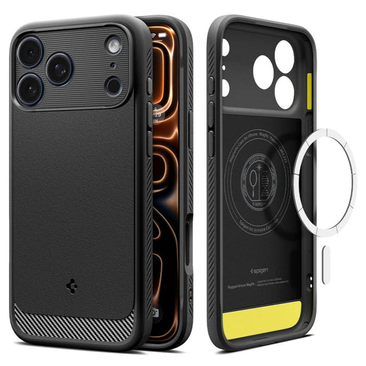 MagSafe-kotelo Apple iPhone 17 Prolle, Spigen, Rugged Armor, Mattamusta