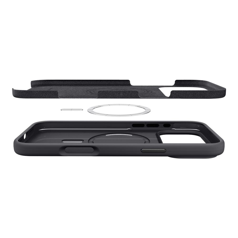MagSafe-kotelo Apple iPhone 17 Prolle, Spigen, Silicone Fit, Musta