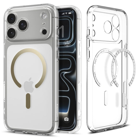 MagSafe-kotelo Apple iPhone 17 Prolle, Spigen, Ultra Hybrid, Läpinäkyvä Kulta
