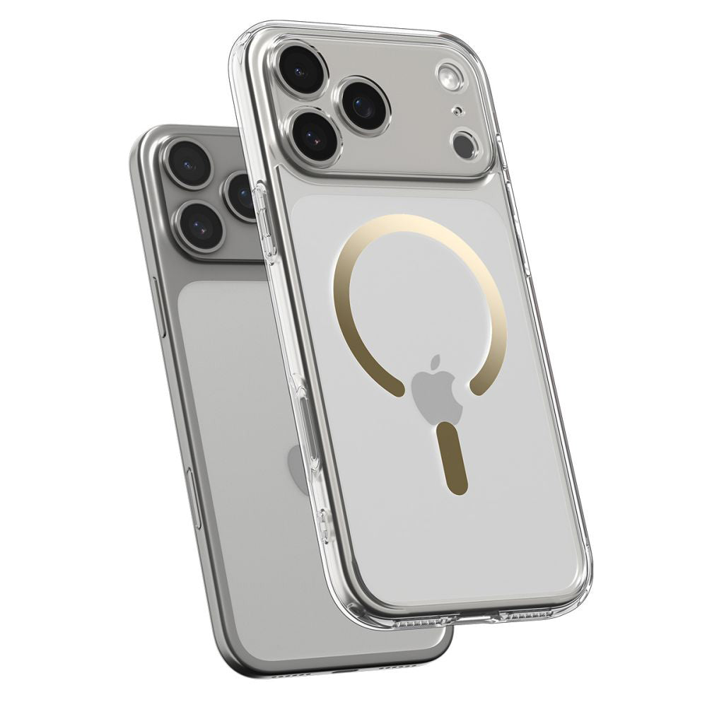 MagSafe-kotelo Apple iPhone 17 Prolle, Spigen, Ultra Hybrid, Läpinäkyvä Kulta