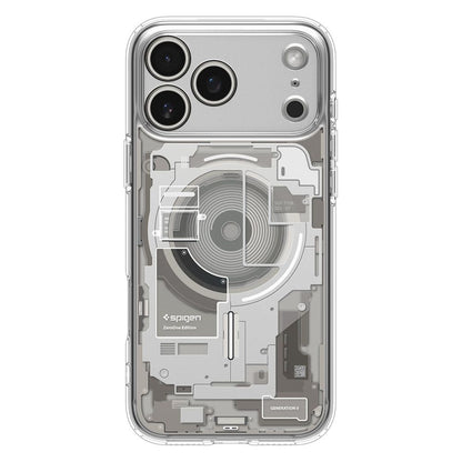 MagSafe-kotelo Apple iPhone 17 Prolle, Spigen, Ultra Hybrid, Läpinäkyvä