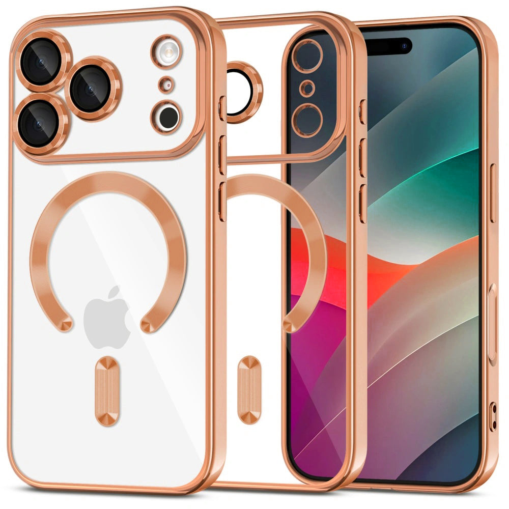 MagSafe-kotelo Apple iPhone 17 Prolle, Techsuit, Luxury Crystal, Oranssi