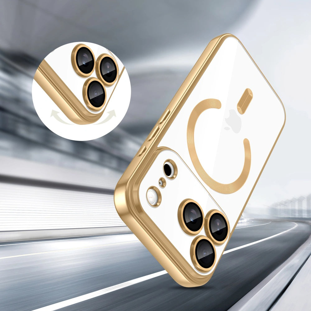 MagSafe-kotelo Apple iPhone 17 Prolle, Techsuit, Luxury Crystal, Pinkki