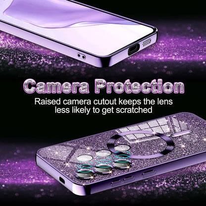MagSafe-kotelo Apple iPhone 17 Prolle, Techsuit, Luxury Glitter, Sininen