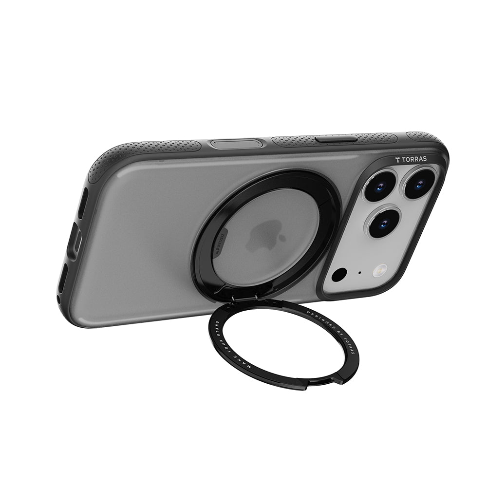 MagSafe-kotelo Apple iPhone 17 Prolle, Torras, Ostand R Fitness, Musta