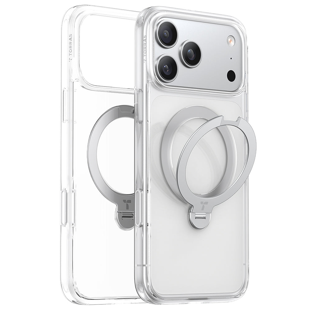 MagSafe-kotelo Apple iPhone 17 Prolle, Torras, Ostand Spin, Läpinäkyvä