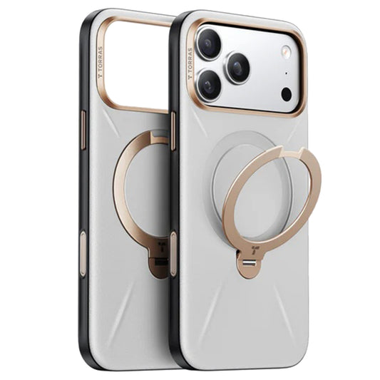 MagSafe-kotelo Apple iPhone 17 Prolle, Torras, QPRO Leather, Harmaa