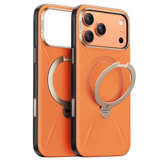 MagSafe-kotelo Apple iPhone 17 Prolle, Torras, QPRO Leather, Oranssi