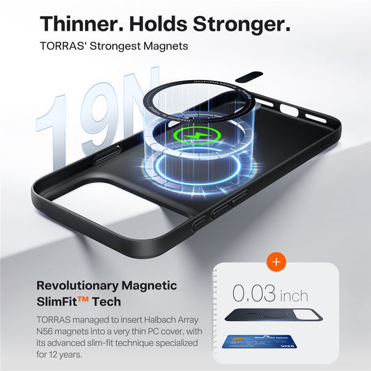 MagSafe-kotelo Apple iPhone 17 Prolle, Torras, SlimFit, Musta