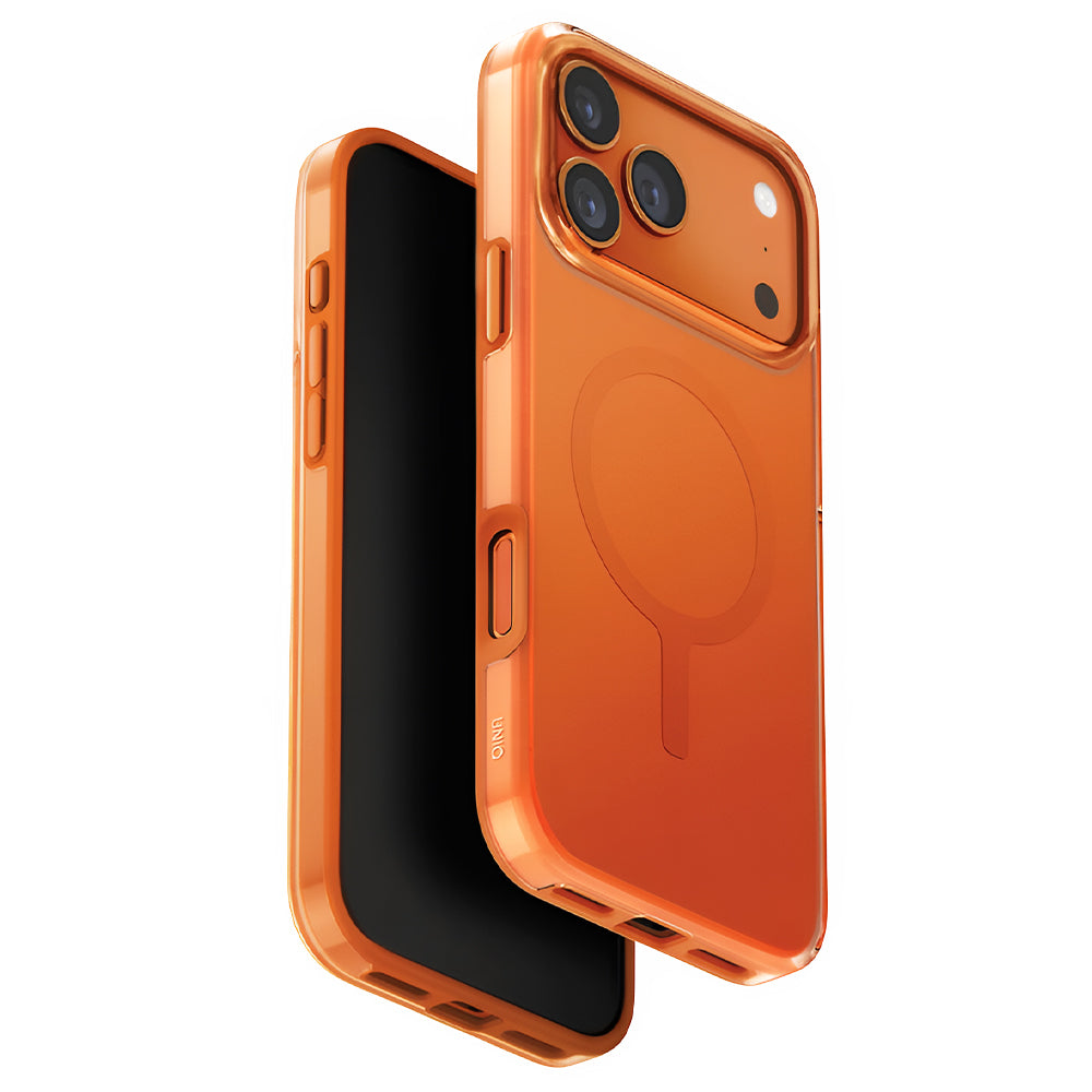 MagSafe-kotelo Apple iPhone 17 Prolle, UNIQ, Clario MagClick, Oranssi
