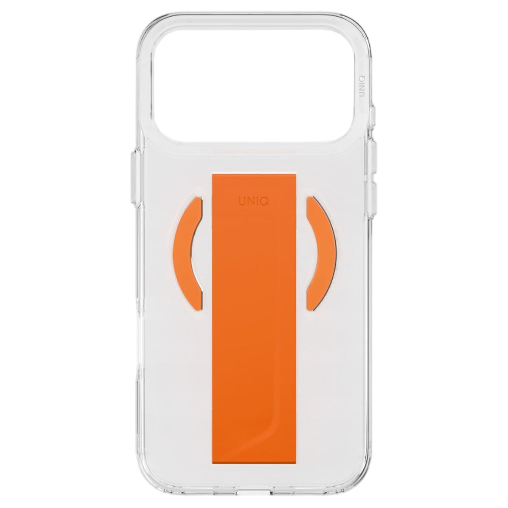 MagSafe-kotelo Apple iPhone 17 Prolle, UNIQ, Heldro Air MagClick, Oranssi Läpinäkyvä
