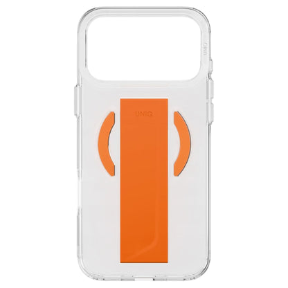 MagSafe-kotelo Apple iPhone 17 Prolle, UNIQ, Heldro Air MagClick, Oranssi Läpinäkyvä
