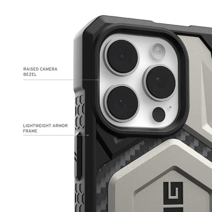 MagSafe-kotelo Apple iPhone 17 Prolle, Urban Armor Gear, Monarch Pro Kevlar, Musta