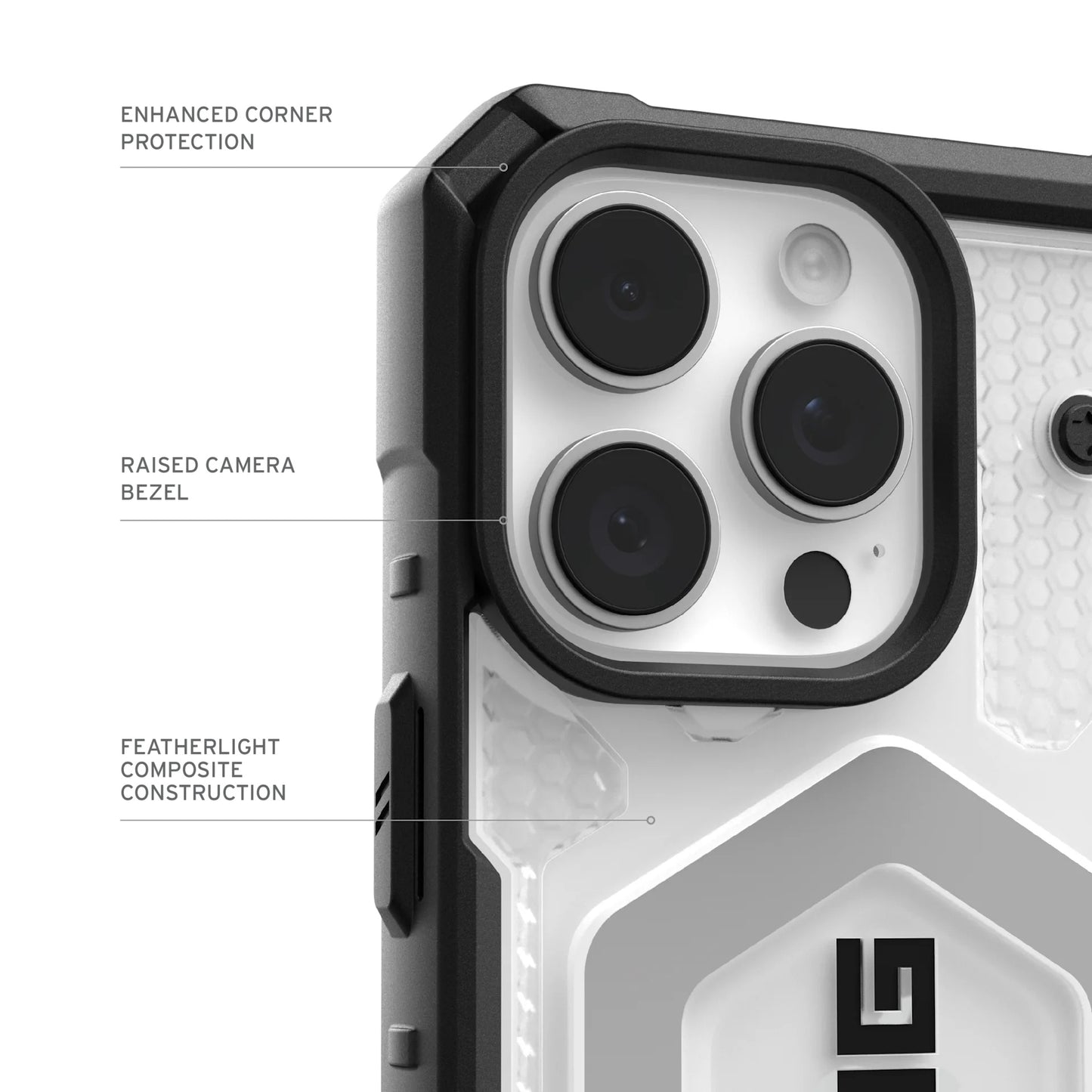 MagSafe-kotelo Apple iPhone 17 Prolle, Urban Armor Gear, Pathfinder Clear, Läpinäkyvä