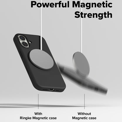 MagSafe-kotelo Apple iPhone 17:lle, Ringke, Silikoni, Musta