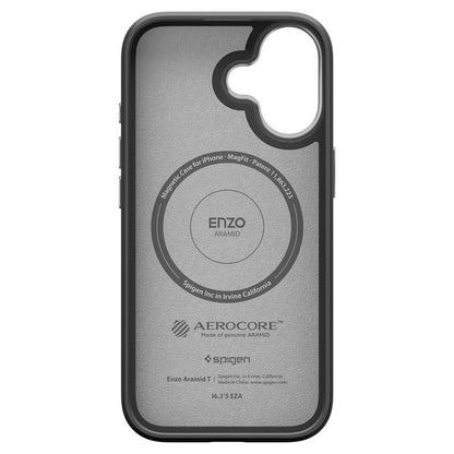 MagSafe-kotelo Apple iPhone 17:lle, Spigen, Enzo Aramid T, Musta Hopea