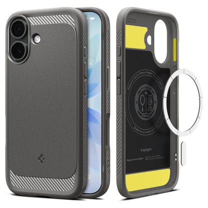 MagSafe-kotelo Apple iPhone 17:lle, Spigen, Rugged Armor, Harmaa