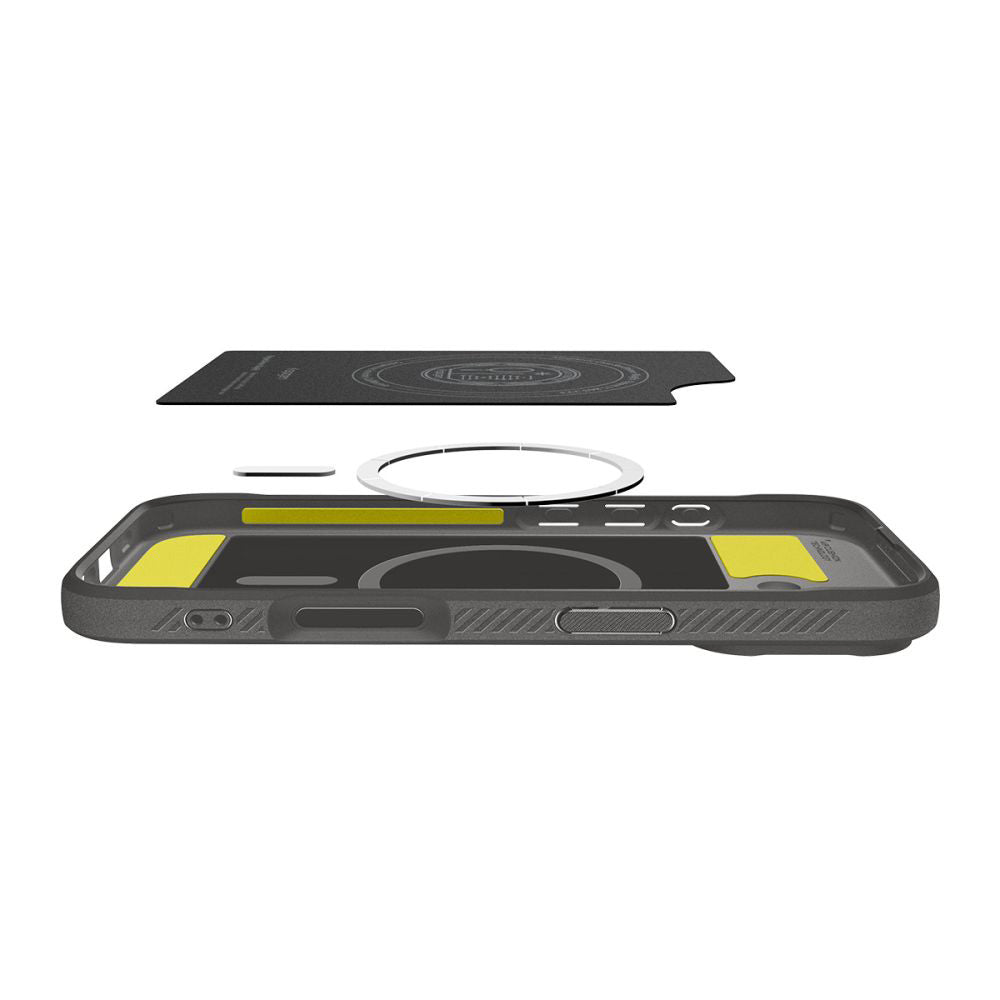 MagSafe-kotelo Apple iPhone 17:lle, Spigen, Rugged Armor, Harmaa