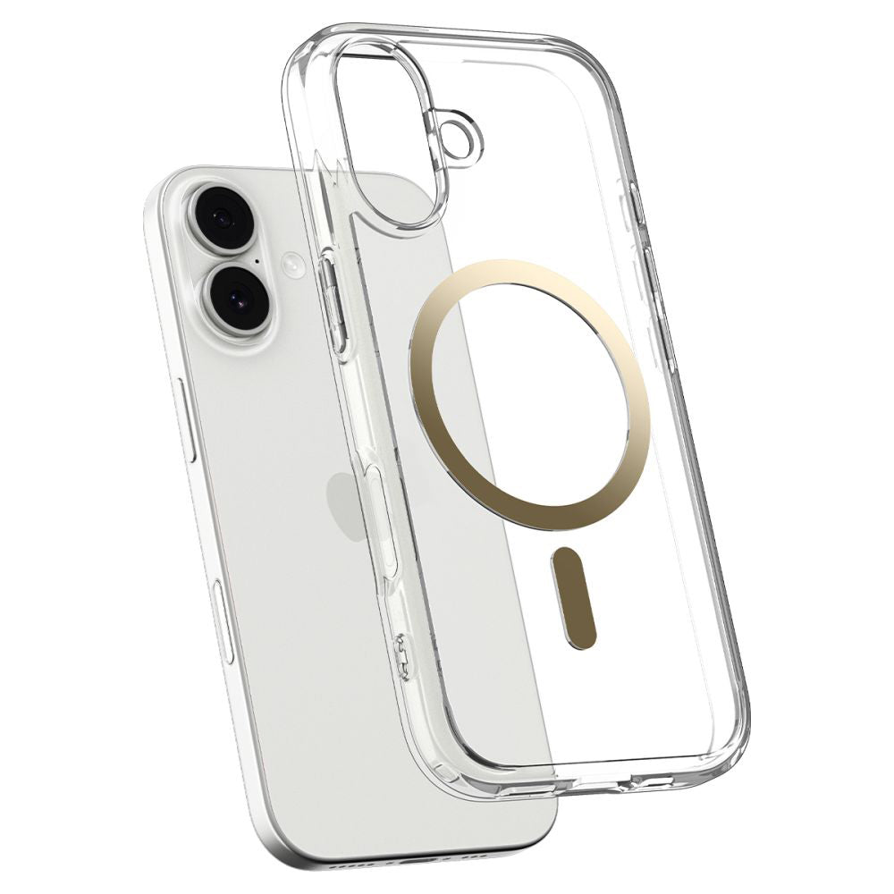 MagSafe-kotelo Apple iPhone 17:lle, Spigen, Ultra Hybrid, Läpinäkyvä Kulta