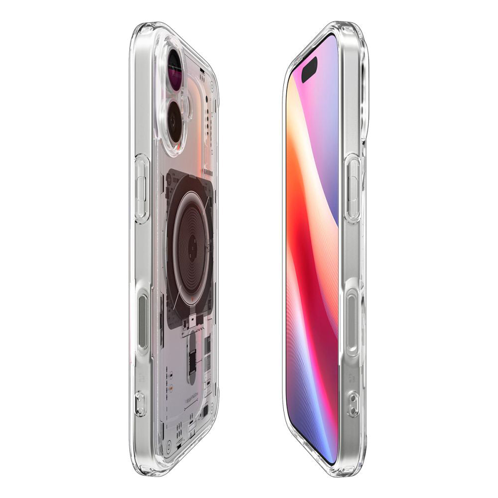 MagSafe-kotelo Apple iPhone 17:lle, Spigen, Ultra Hybrid Neo One, Läpinäkyvä