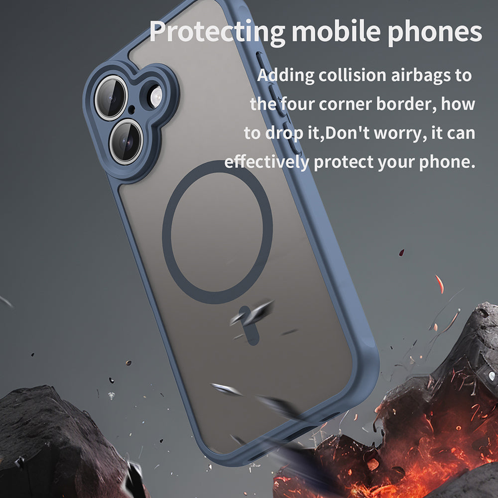 MagSafe-kotelo Apple iPhone 17:lle, Techsuit, HaloFrost II, Tummansininen