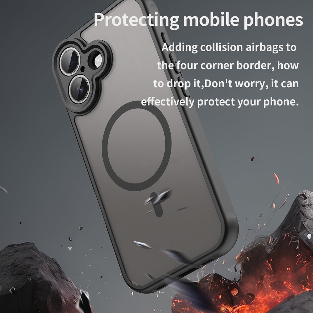 MagSafe-kotelo Apple iPhone 17:lle, Techsuit, HaloFrost II, Musta