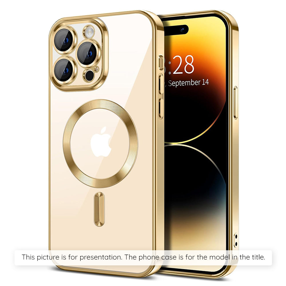 MagSafe-kotelo Apple iPhone 17:lle, Techsuit, Luxury Crystal, Kultainen