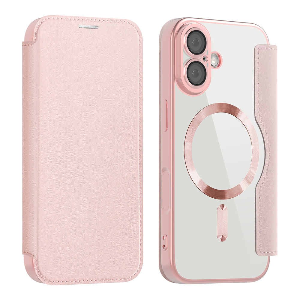 MagSafe-kotelo Apple iPhone 17:lle, Techsuit, SmartMag Book, Pinkki