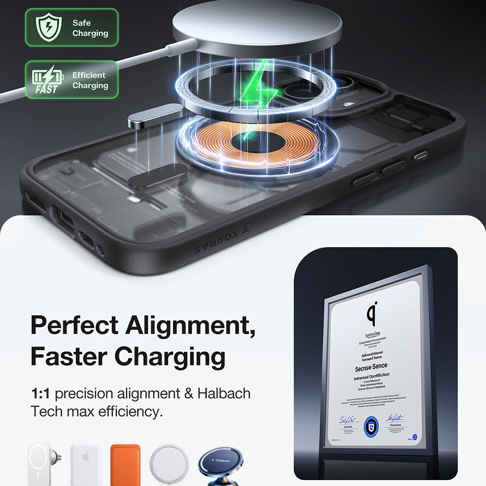 MagSafe-kotelo Apple iPhone 17:lle, Torras, Guardian, Musta