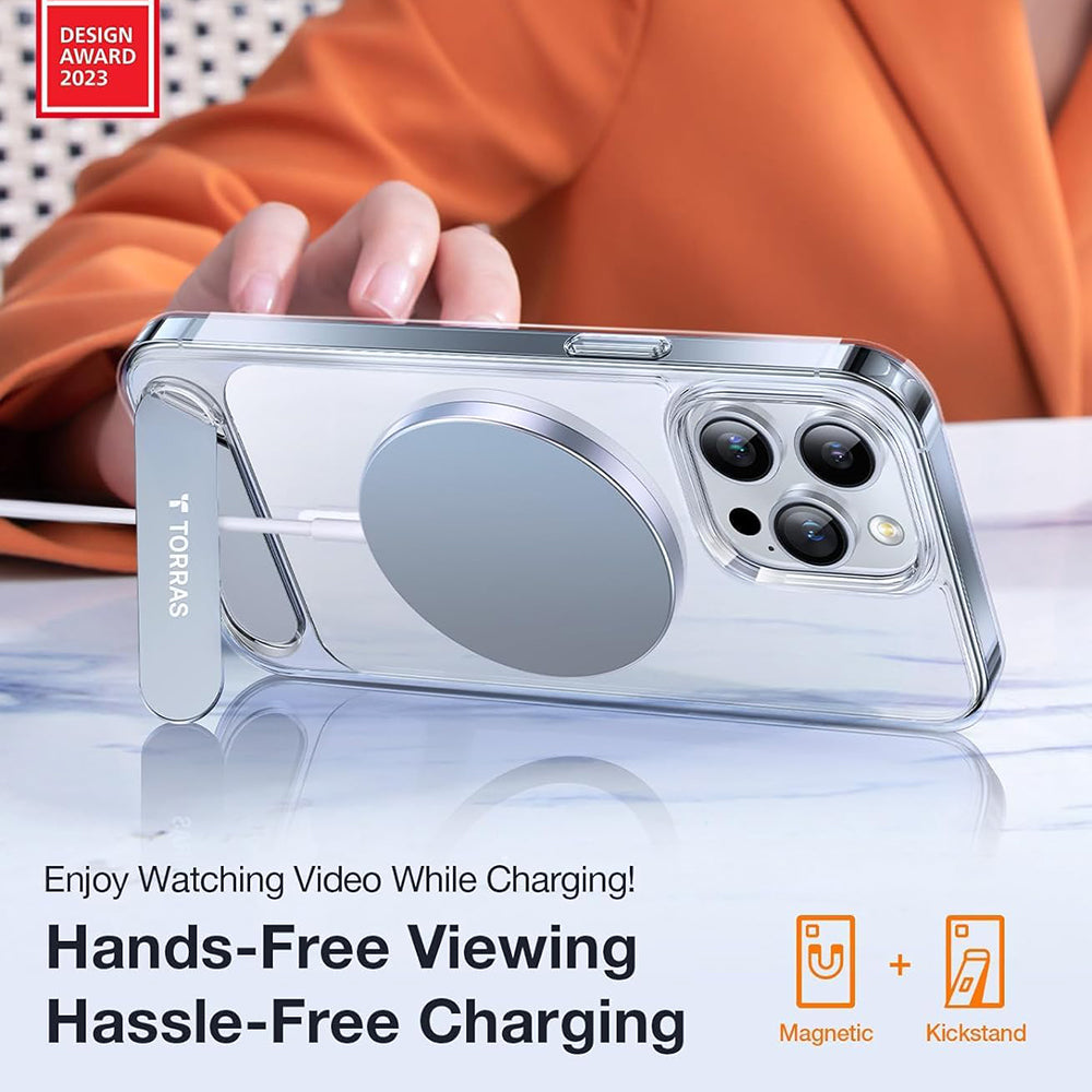 MagSafe-kotelo Apple iPhone 17:lle, Torras, Pstand, Läpinäkyvä